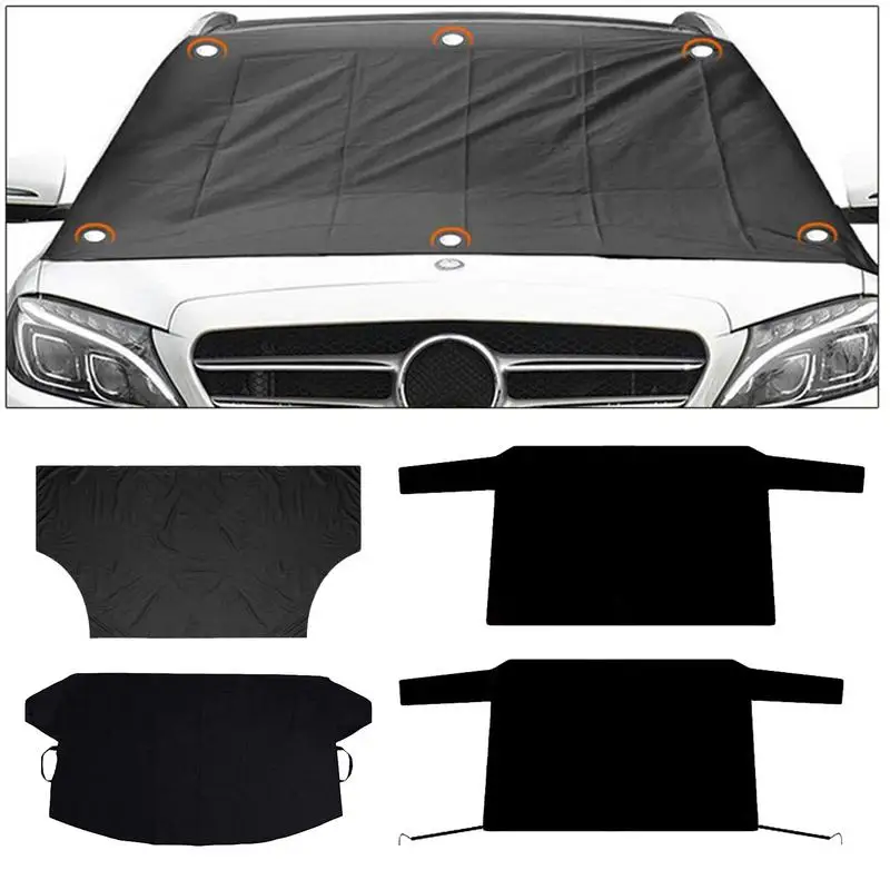 

Snow Cover For Car Magnetic Weatherproof Winter Windshield Covers Frost Guard Windshield Cover Sunshade Protector Multi-purpose