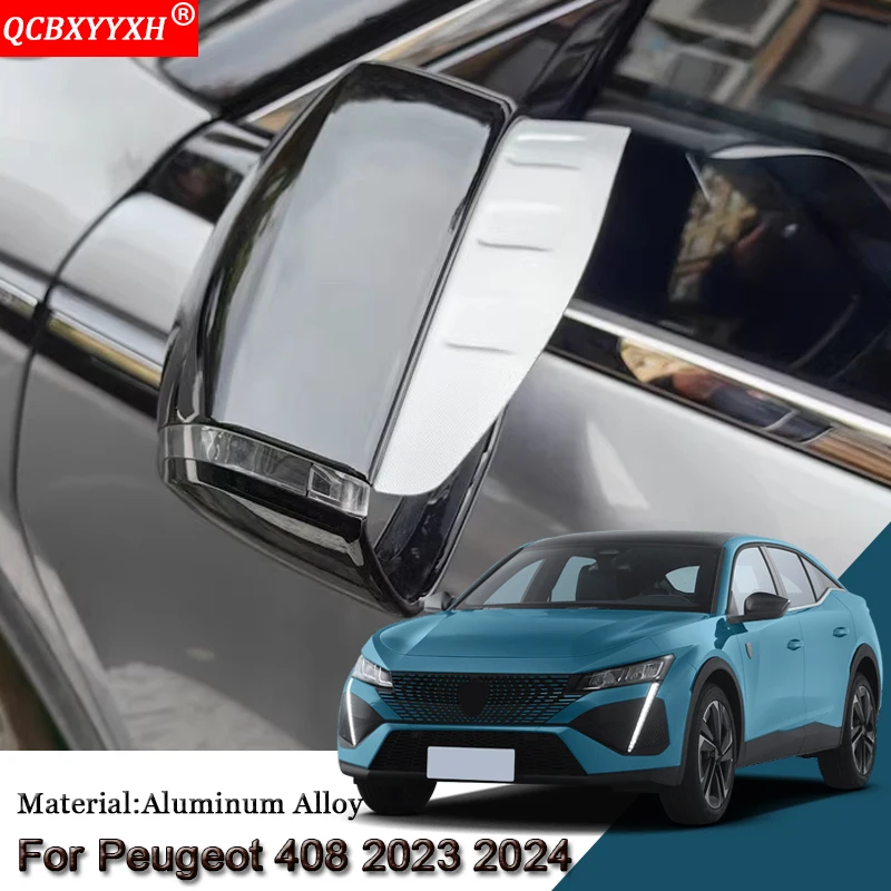 

Car Styling For Peugeot 408 408 GT 2023 2024 Car Rearview Mirror Eyebrow Rain Gear Shield Anti-rain Cover Sticker Auto Accessory