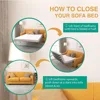 4.5 Inch Memory Foam Sofa Bed Mattress Replacement with Fiberglass Free and Washable Cover 6