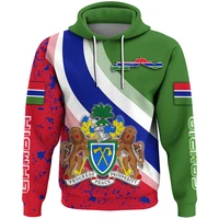 Sweats à capuche College 3D de la Gambie africaine pour hommes, vêtements de survêtement Foostiendra c, graphique d'emblème national, sweat à capuche PVD, vêtements pour hommes, Y-Map Feel 3