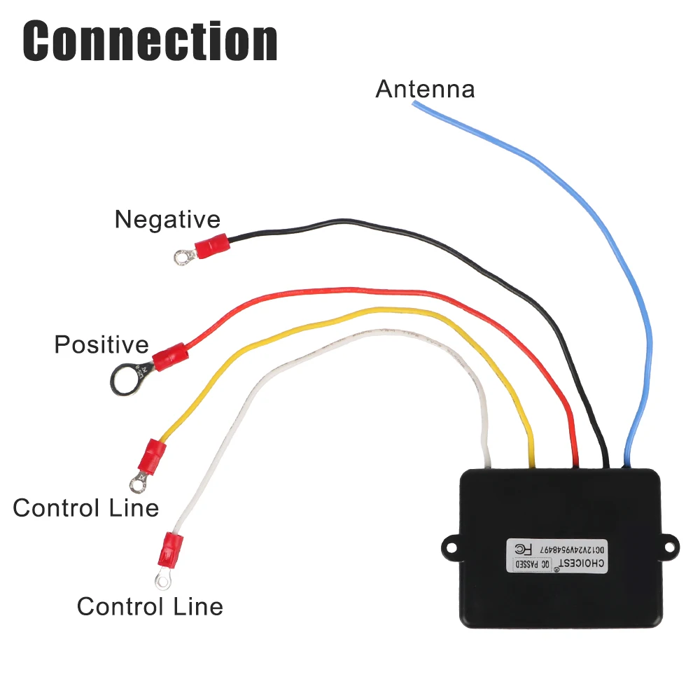 Universal Handset Switch Controller For Jeep Off-road ATV Recovery Tow Truck 12V Winch Remote Control System Wireless