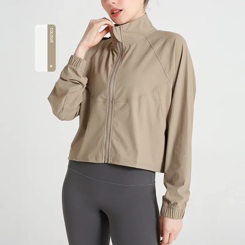 طويلة الأكمام قميص يوجا اللياقة البدنية تجريب الري...