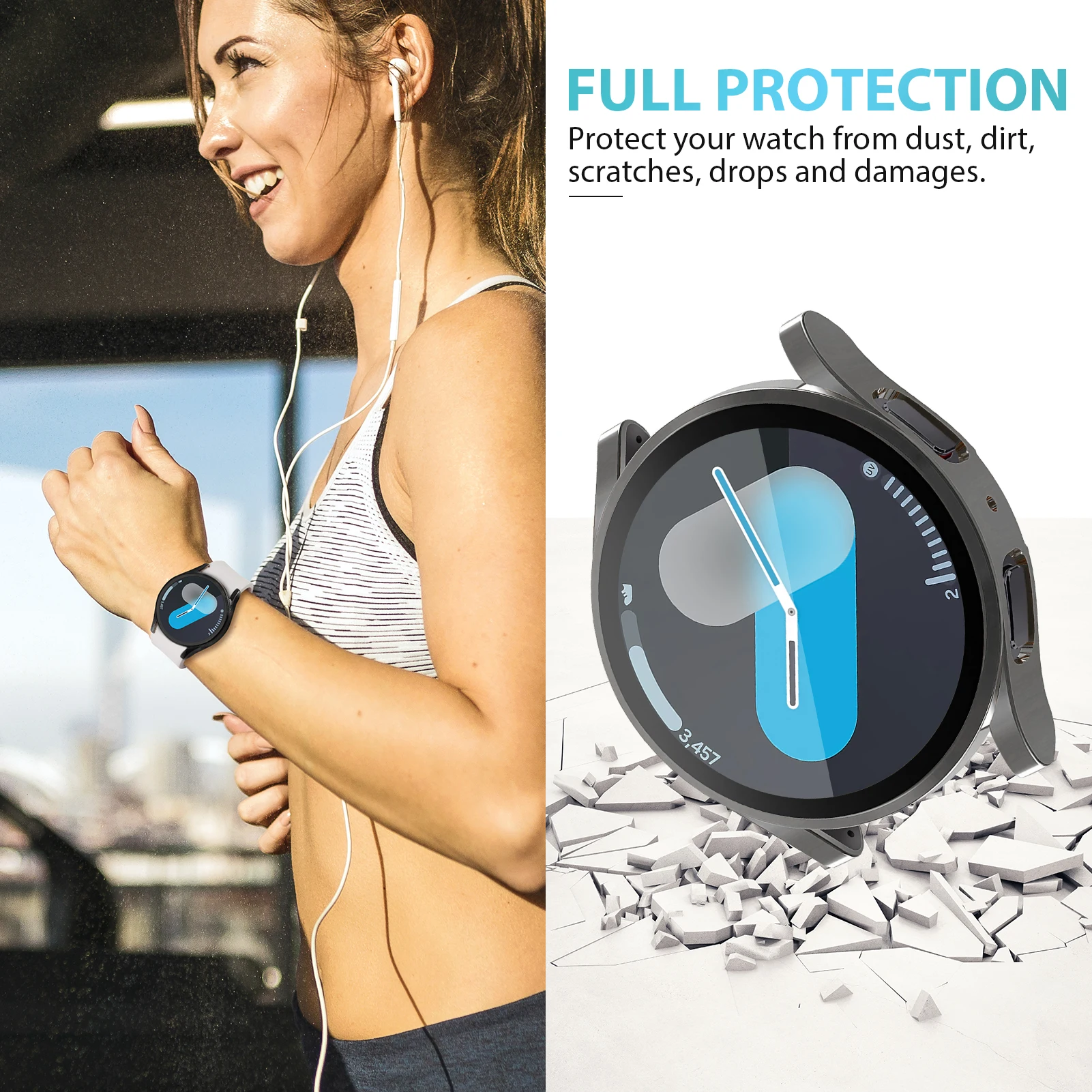 Silicone TPU Bumper Protector Case with Screen Protection