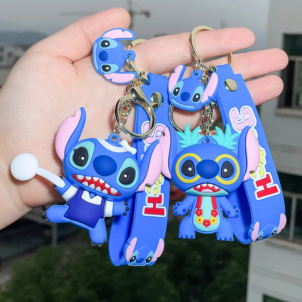 Porte-clés Disney Stitch à motif de dessin animé Lilo & Stitch, accessoire  de mode pour Couple, ornement, pendentif de voiture, cadeau - AliExpress