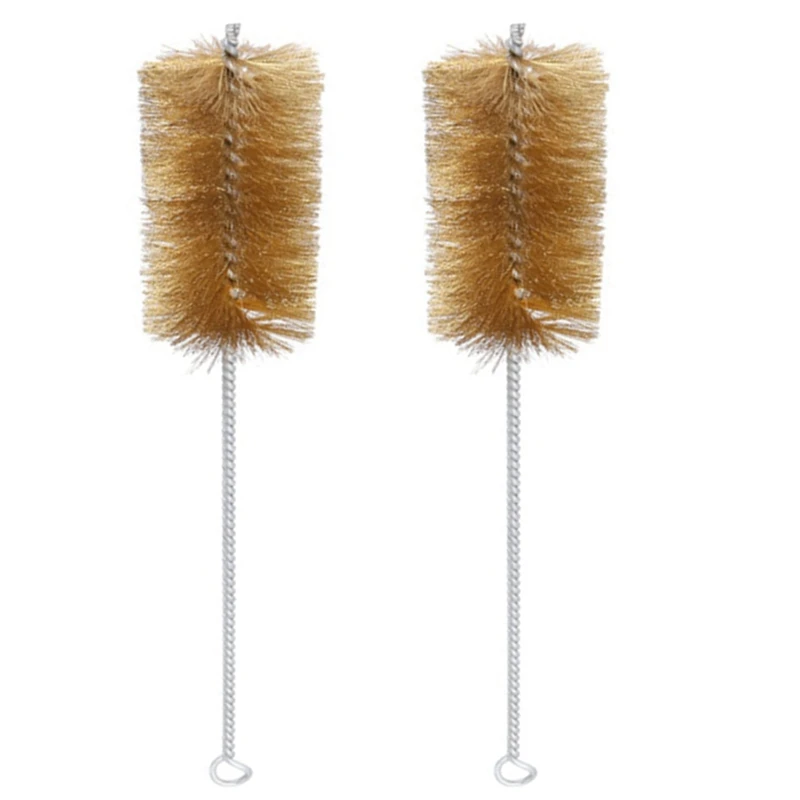 

2X Copper Wire Pipe Chimney Cleaning Brush Long Handle Copper Wire Brush Rust Brush Polishing Pipe Brush Diameter 50Mm