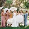 10/20/30PCS Paper Parasol 60/80cm Chinese Paper Umbrellas White Umbrella Photography Props for Baby Shower Party Wedding Rustic 4