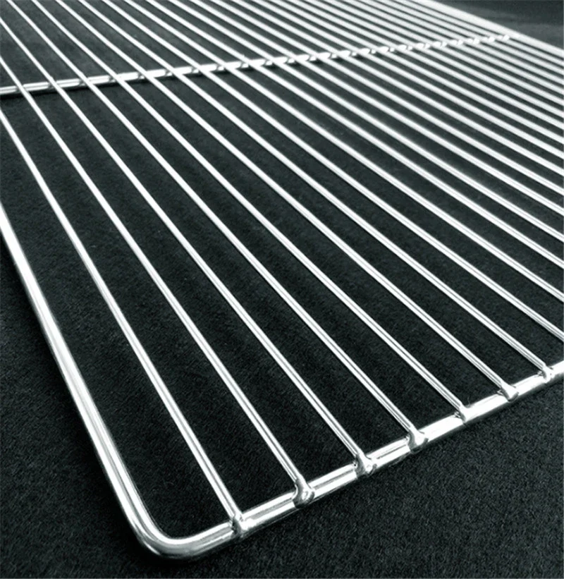 304 Stainless Steel Barbecue Net Fruit And Vegetable Drain Rack Cinnamon Rolls Bacon Grilled Meat Picnic Net Ust Resistant Healt