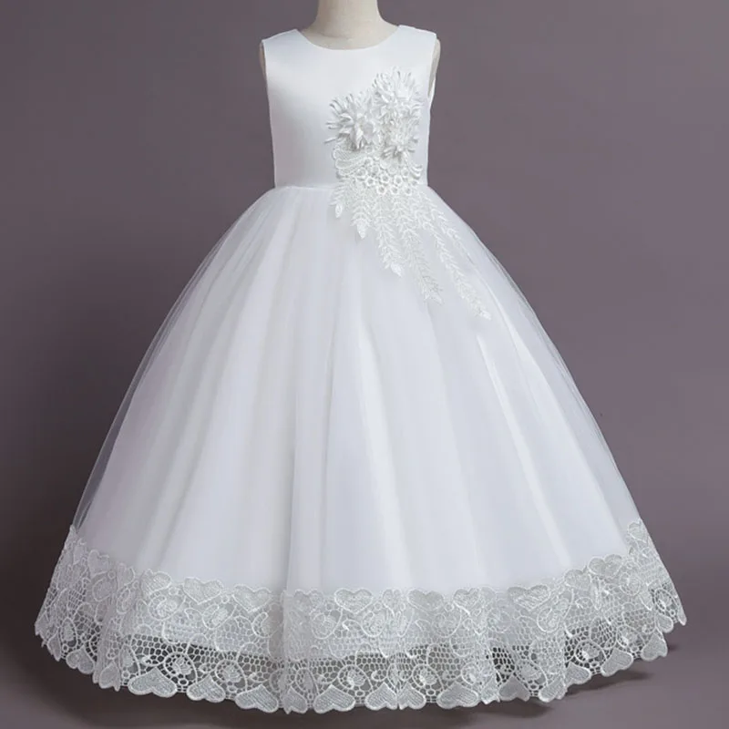 Children Dress Skirt Flat Tail Long Tail Princess Skirt Print Party Birthday Evening Dress Summer Girl Flower Catwalk girls dress,princess costume,kids clothes