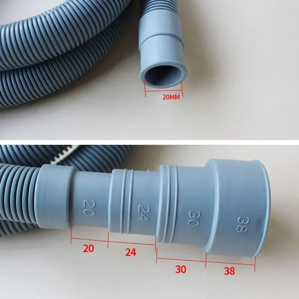 70cm/150cm/200cm Washing Machine Dishwasher Drain Waste Hose Extension Pipe Kits 1pcs For All Brands Of Washer
