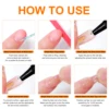 Quick-Dry Nail Glue，Semi solid Super Strong Adhesive For Press-On Nails，Rhinestones，Acrylic Nails，Fake Nail，No need UV/LED Cured 5