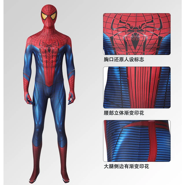 The Amazing Spiderman TASM 2 Jumpsuit Spider-man Cosplay Prop Costume Adult  Kids