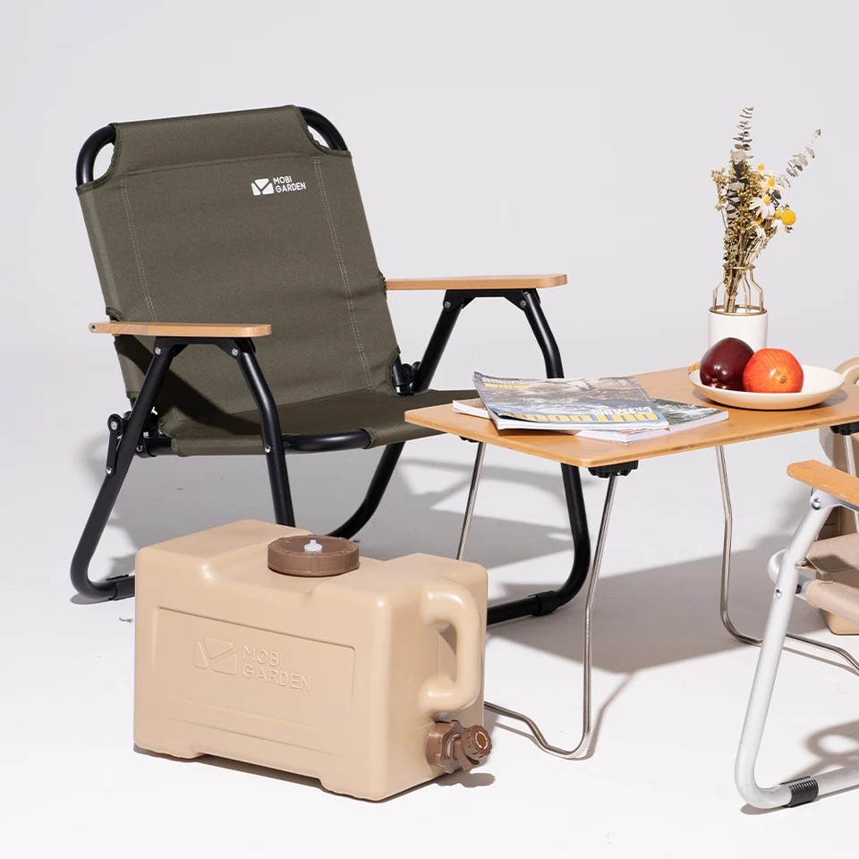MOBI GARDEN 超軽量アルミニウム折りたたみキャンプチェア,2人用