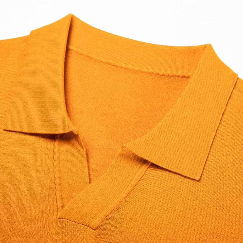 Men's pullover sweater with V-neck, business casual polo , keeping warm with wool . cashmere sweater.High-quality men's clothing 4