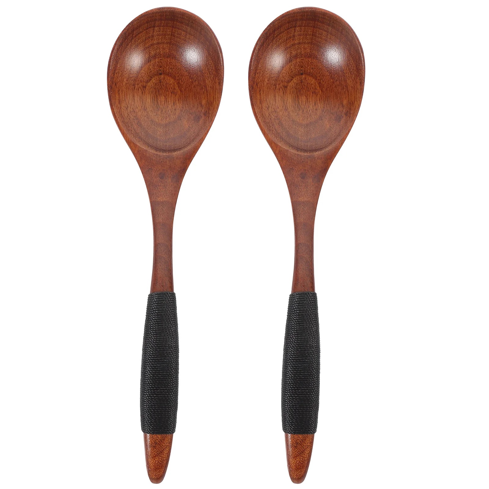

2pcs Honey Spoon Soup Reusable Wood Coffee Stirrer Soup Stirring Wooden Soup for Gift