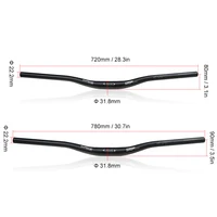 Guidon de vélo WAKE 31,8 mm en alliage d'aluminium, guidon surélevé 720/780 mm, guidon ultraléger pour VTT et vélo de route 2
