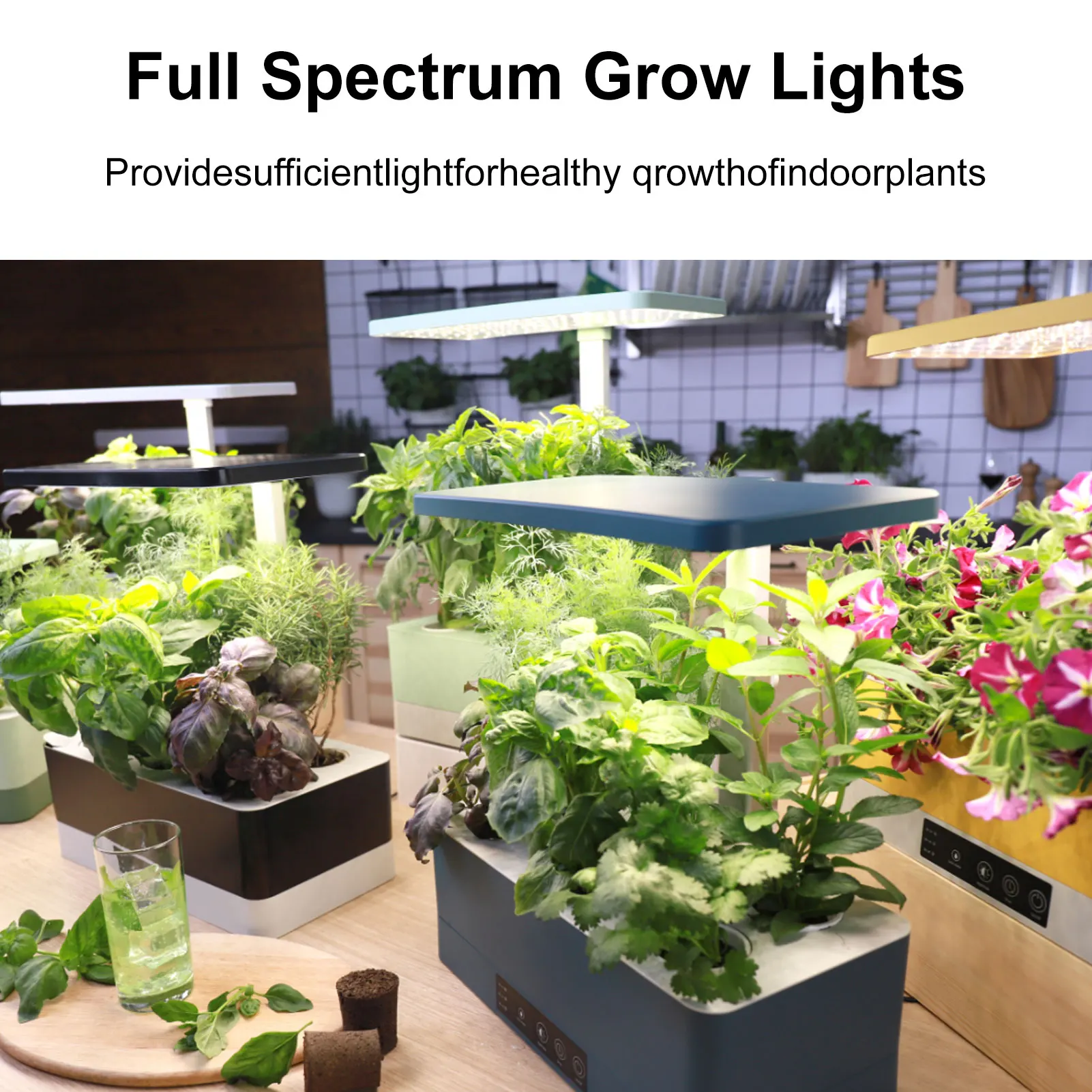 Grow light for plants LED Grow Lights Full Spectrum Indoor Plant Growing Lamp Timer Function High PPFD Energy Saving