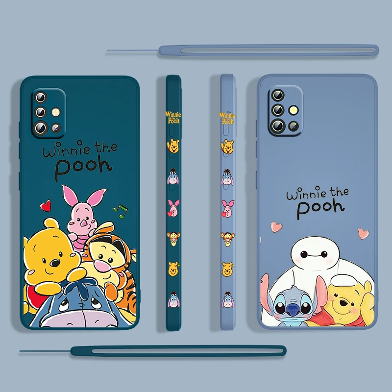 blad vos ik klaag Disney schattige winnie de pooh voor samsung galaxy a73 a53 a33 a52 a52 a32  a22 a71 a51 a 21s a 03s a50 4g 5g vloeibaar linker touw telefoonhoesje| | -  AliExpress