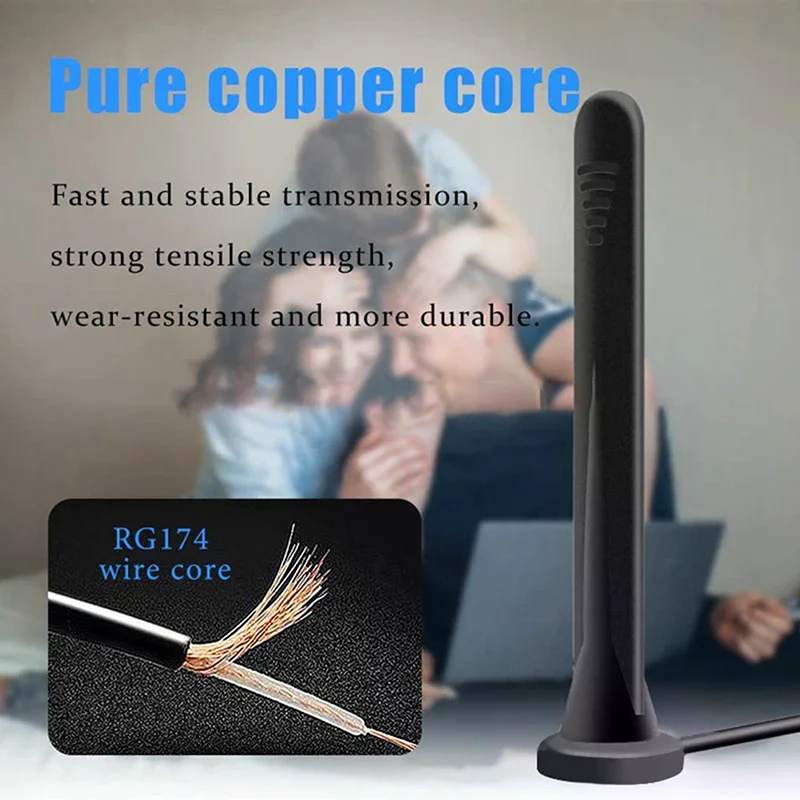 1Pc GSM 5G 소형 흡입형 안테나 실외 옴니 안테나 게인 5DBi 600-6000MHz TS9 CRC9 Wifi 라우터용 방수 자기 안테나