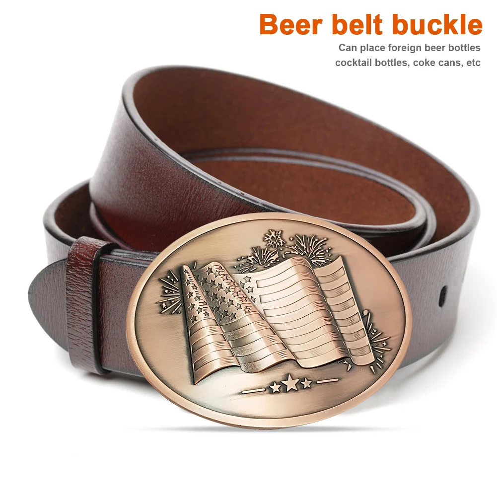 Beer Head Belt Funny Bottle Buckle for Outdoors Camping Picnic Wine Can Holder