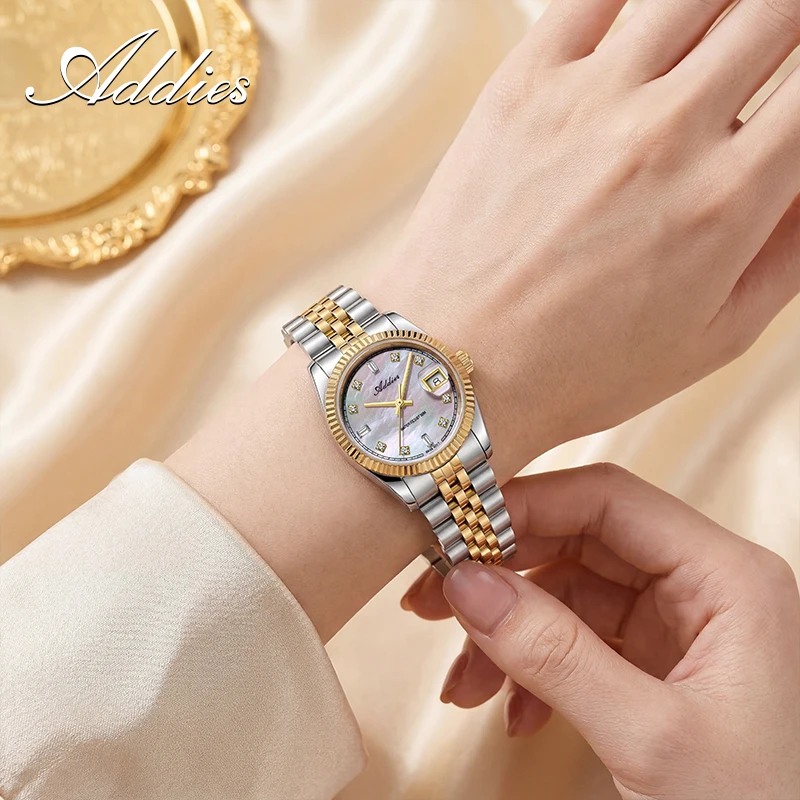 ADDIES 585 Quartz Women's Watches Sapphire Glass 5Bar Waterproof 316L Stainless Steel Diving Fashion Luxury Wristwatch For Woman - Image 3