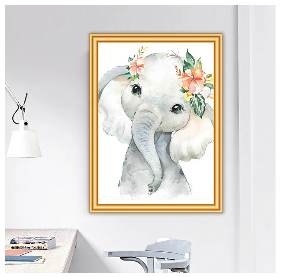 5D DIY Landscape Diamond Painting Cartoon Animal Deer Horse Elephant Diamond Embroidery Mosaic Rhinestone Pictures Home Decor diy fashion diamond painting