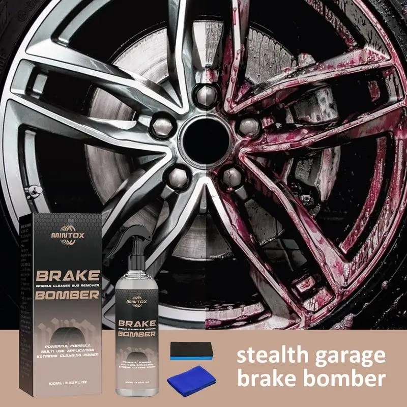 

Brake Cleaner Spray Wheels Tires Cleaners With Sponge And Wipe Stealth Garage Brake Bomber Wheel Cleaner Spray Tire Rim Cleaner