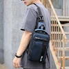 Men Small Backpack Chest Pack Shoulder Bag with USB Charging Port Travel Male Waterproof Nylon Sling Messenger Cross body Bags 6
