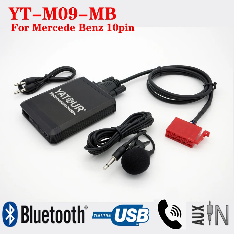 Yatour Adattatore Per Auto Bluetooth E Usb Con Kit Vivavoce Per Chiamate Telefoniche Per Mercedes Benz