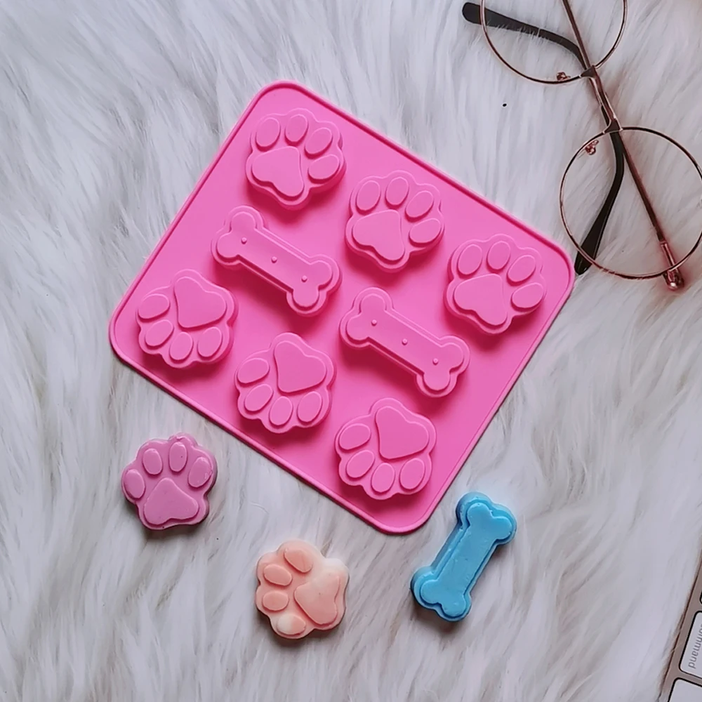 

6 Cat Claw Bone Chocolate Silicone Mold DIY Candy Pudding Dessert Mold Cake Decoration Insert Kitchen Baking Appliance