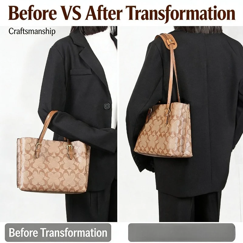 토트백 교체용 손잡이 25개, 어깨끈 감압 패드 키트, 마이크로파이버 가죽 가방 액세서리, 정리용 인서트