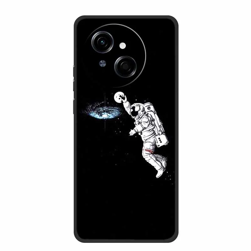 Tecno Spark Go1S Black Silicone Soft TPU Back Cover Case