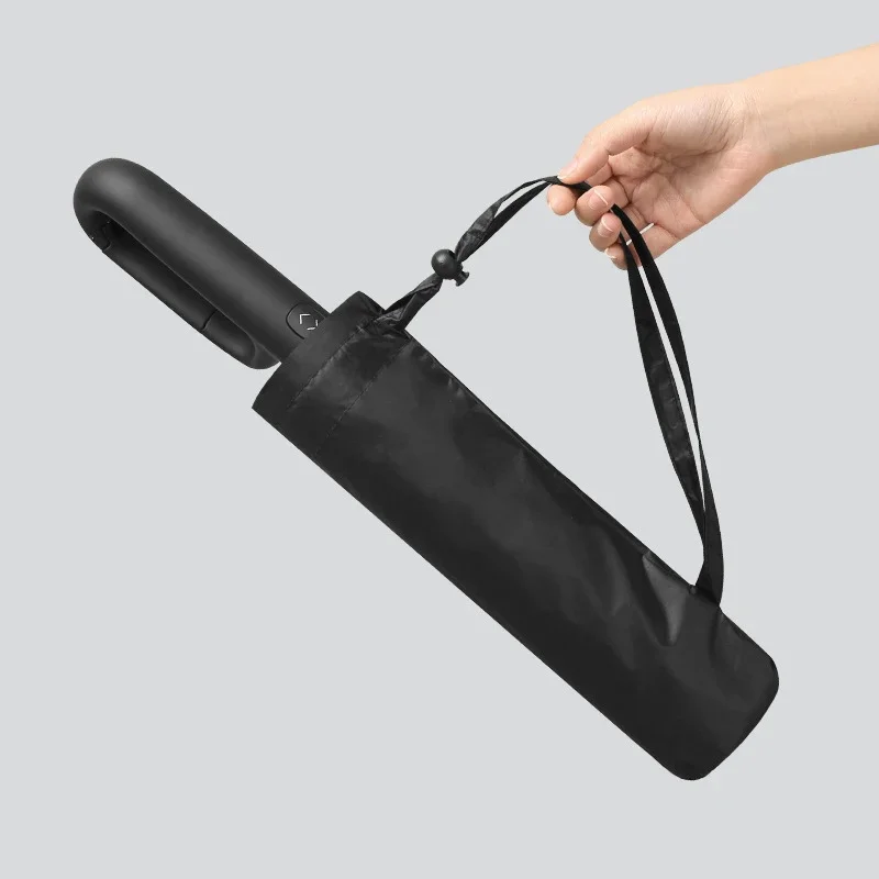

Outdoor Big Parasol Men Buckle Protection Sun Strong Automatic For Portable Umbrella Travel Windproof