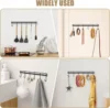 Kitchen Utensil Storage Rack Wall Mount Adhesive Kitchen Hanger Holder Space Saving Kitchen Organization Wall Hooks 4
