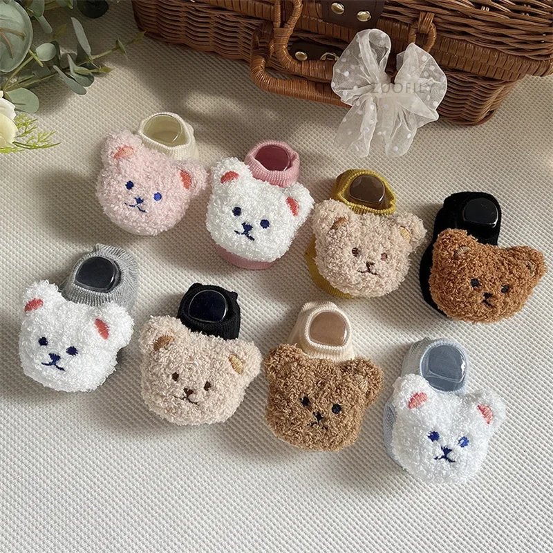 Baby Short Socks Newborn Cartoon Bear Sock Kids Boys Girls