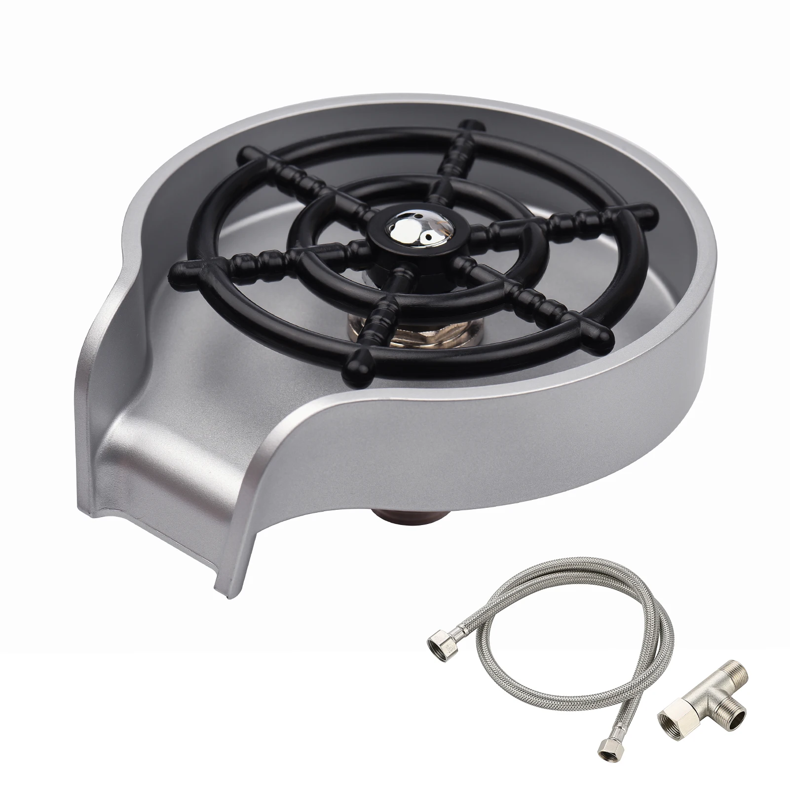 บานเกล็ดแก้วสำหรับอ่างล้างจานขวดน้ำอุปกรณ์อ่างล้างจานท่ออ่อน 1