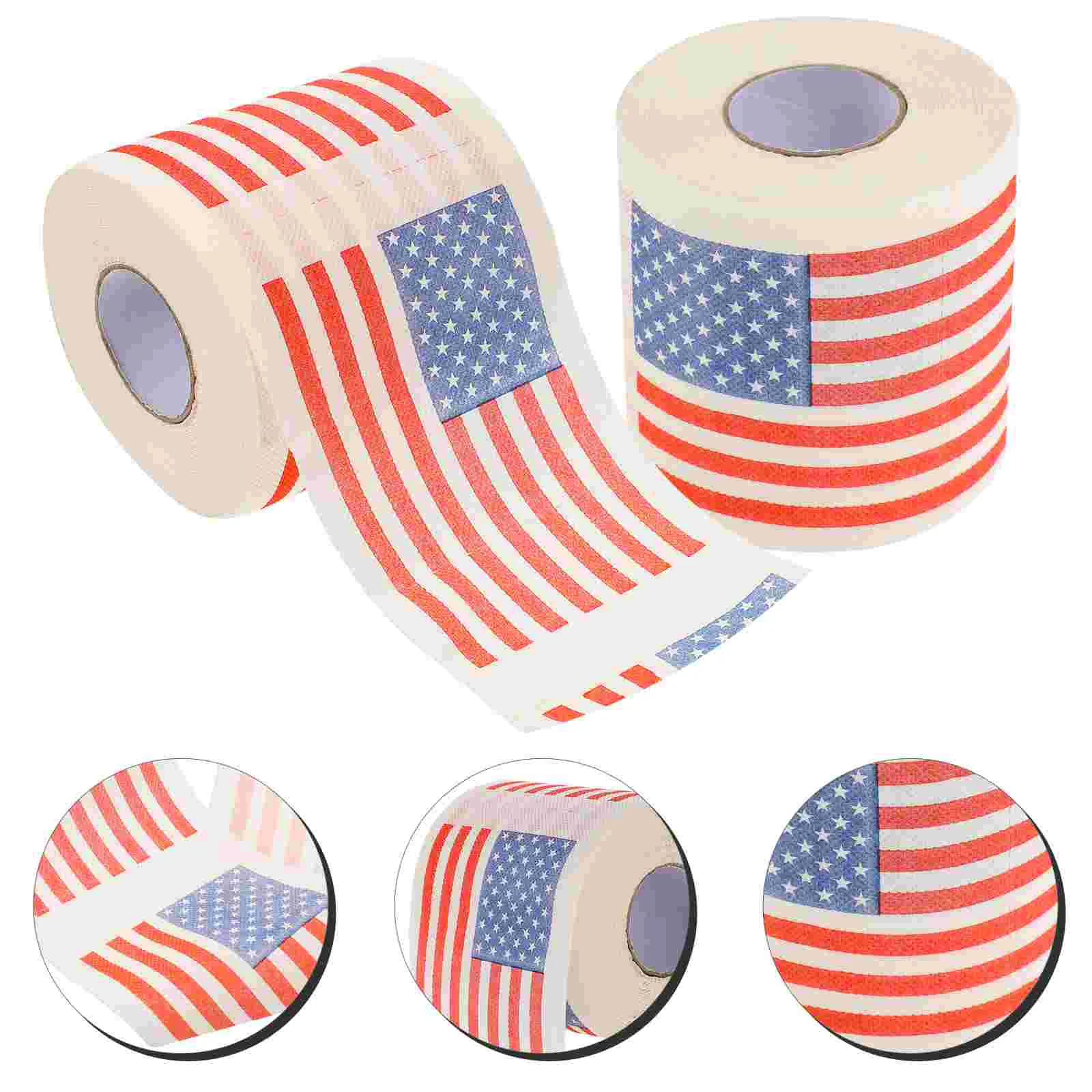 AmericanFlagToiletPaperRollPaperTissuePaperBathroomToilet
