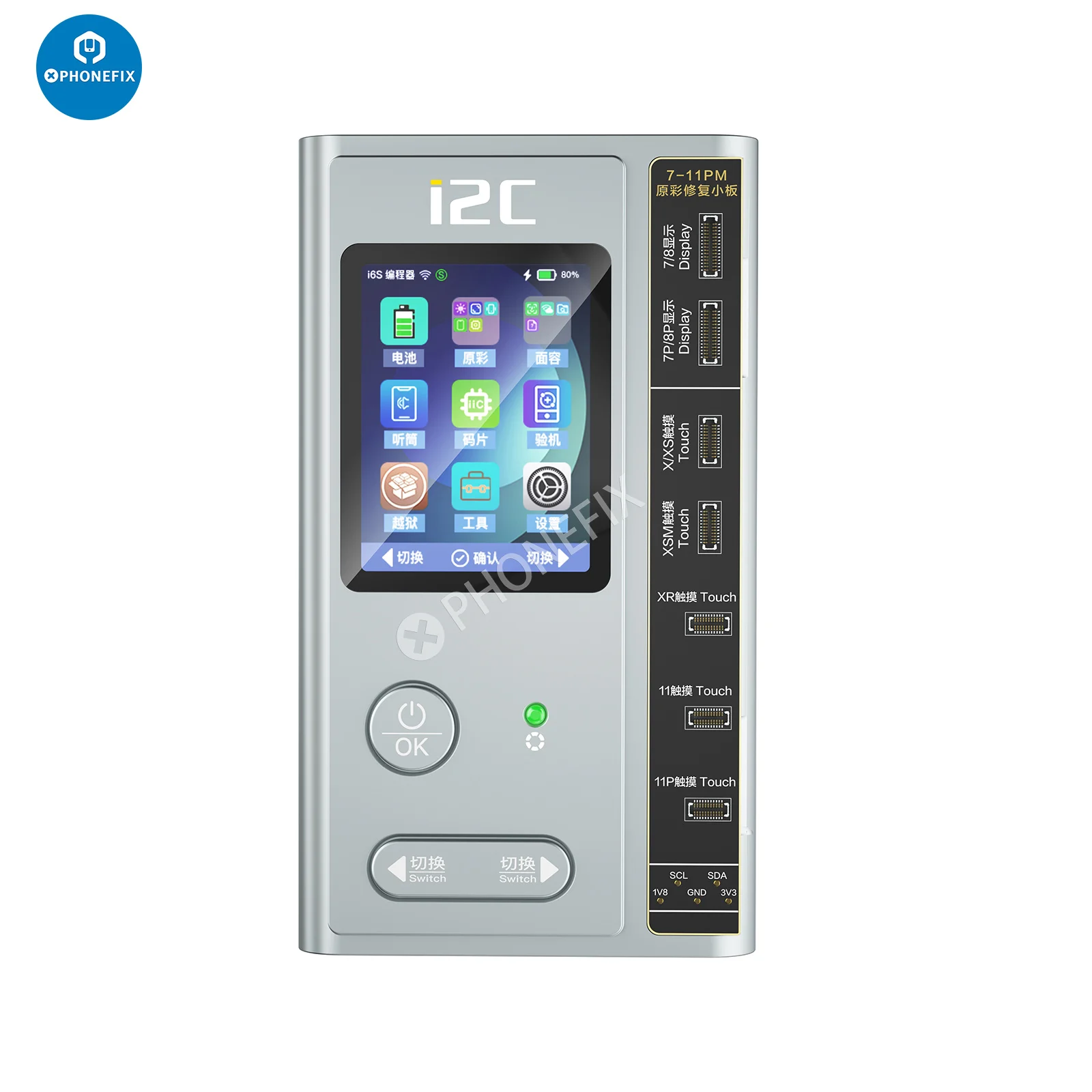 i2C i6S JC V1SE Intelligent Programmer Face ID Battery Screen Original Color True Tone Function Dot Matrix Repair iPhone 6-15PM iphone battery repair flex dot matrix repair cable iphone camera repair cable