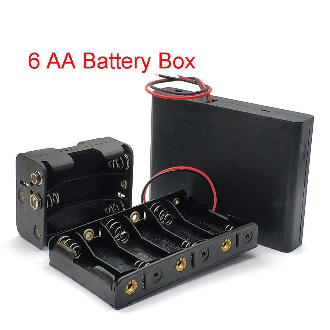6SlotAABatteryCaseBatteryBoxAABatteryHolderwithLeadswith6