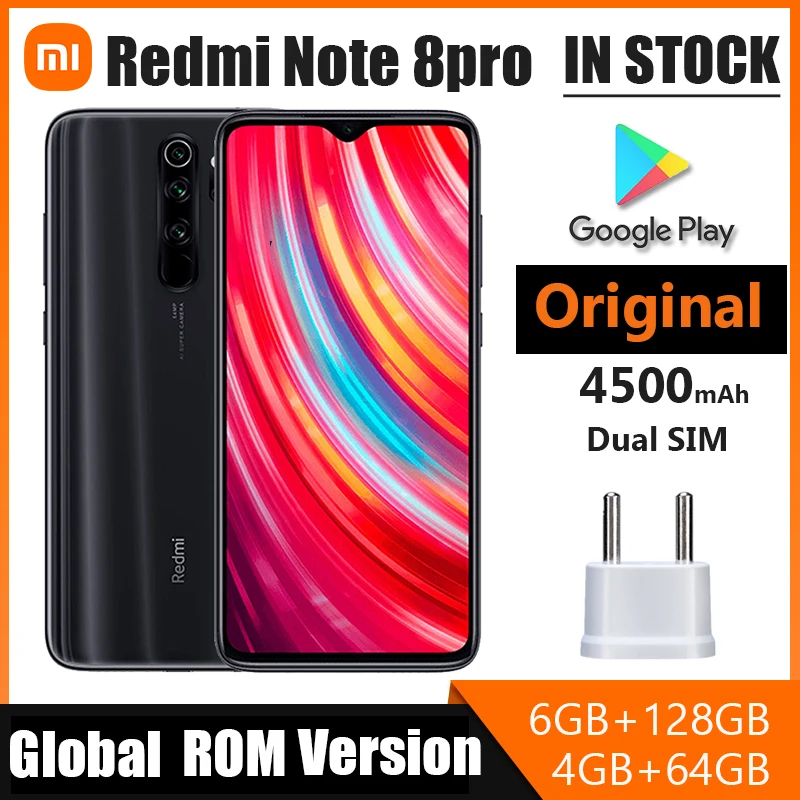 Смартфон Xiaomi Redmi Note 8 Pro Android NFC оригинальный телефон глобальная версия мобильный