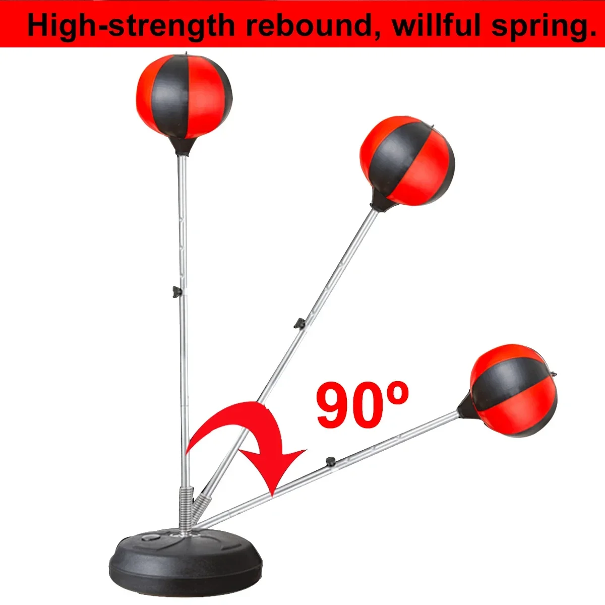 120-150cm Adjustable Standing Punch Bag Speed Ball Set with Boxing Gloves Boxing Bag with Stand Punching Ball Sport for Gym