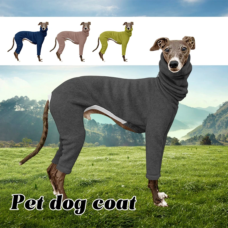 

New Winter Large Medium Dog Clothes Turtleneck Jacket Greyhound Doberman Pullover Warm Clothing For French Bulldog Pet Supplies