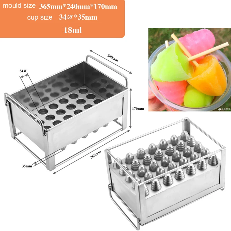 Stampi per Ghiaccioli in Acciaio Inossidabile da 40 Pezzi Stampi per Ghiaccioli Commerciali Stampi per Ghiaccioli Stampi per Ghiaccioli Porta Pop con Tazza Singola Per Preparare Deliziosi Gelati Fai-d