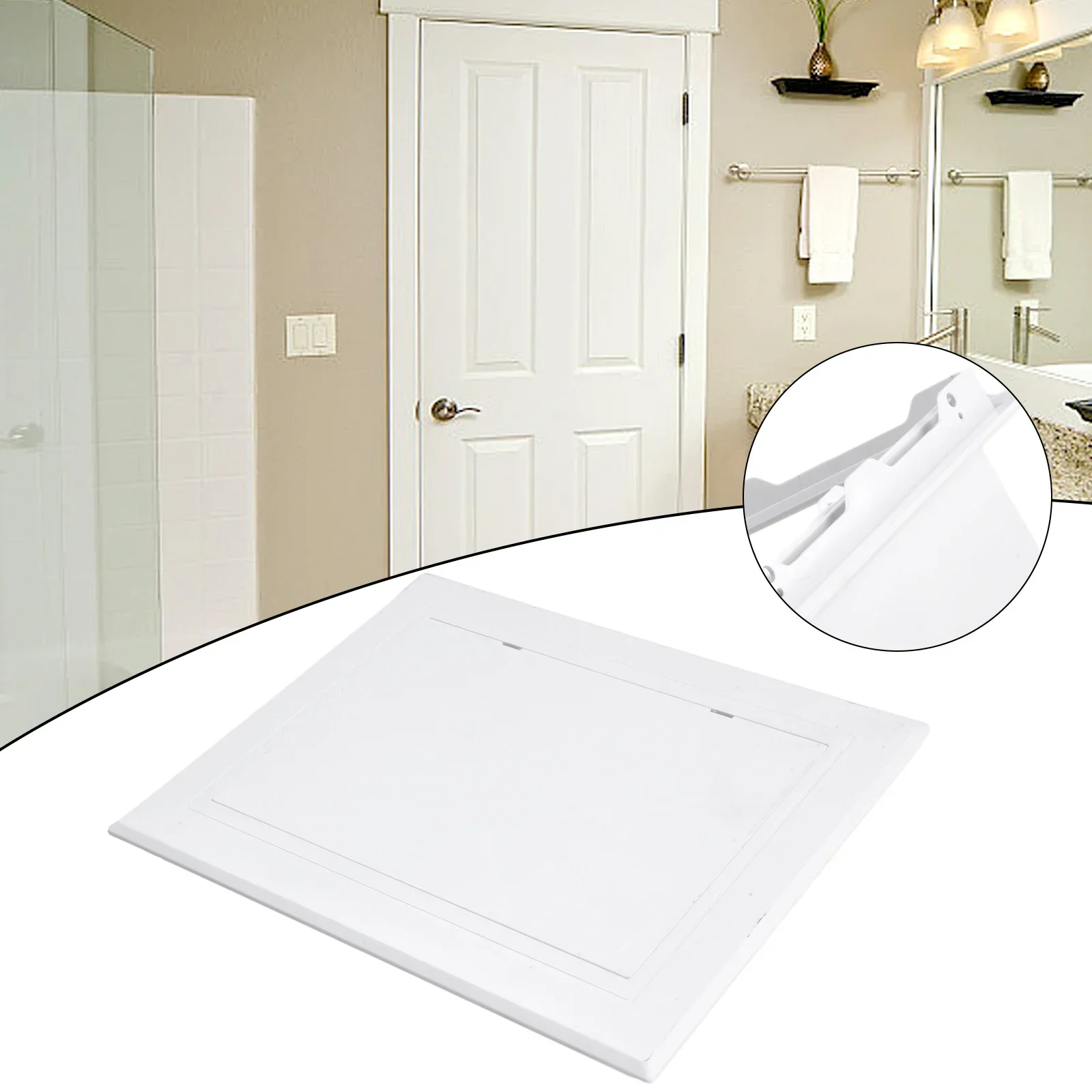 White Access Panel Inspection Hatch Plastic Revision Door Push-Type Inspection Port Home Hardware Replacement Accessories