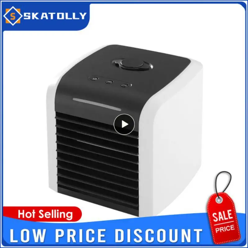 

Portable Air Conditioner Mini Evaporative Air Cooler Personal Rechargeable USB Fan Quiet Desk Fan With 2 Speeds For Home Office
