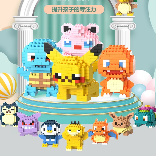 Pokemon Building Blocks Pokémon Gengar Action Cartoon Character Pikachu Charizard Model building block For Boys Birthday Gifts 6