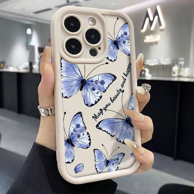 Vibrant Butterfly Soft Silicone Shockproof Phone Case Cover