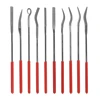 10Pcs Assorted Mini Diamond Files, Small Jewelers Hand Needle File Set, Round Handle Rifler Files Tool for Wood 1