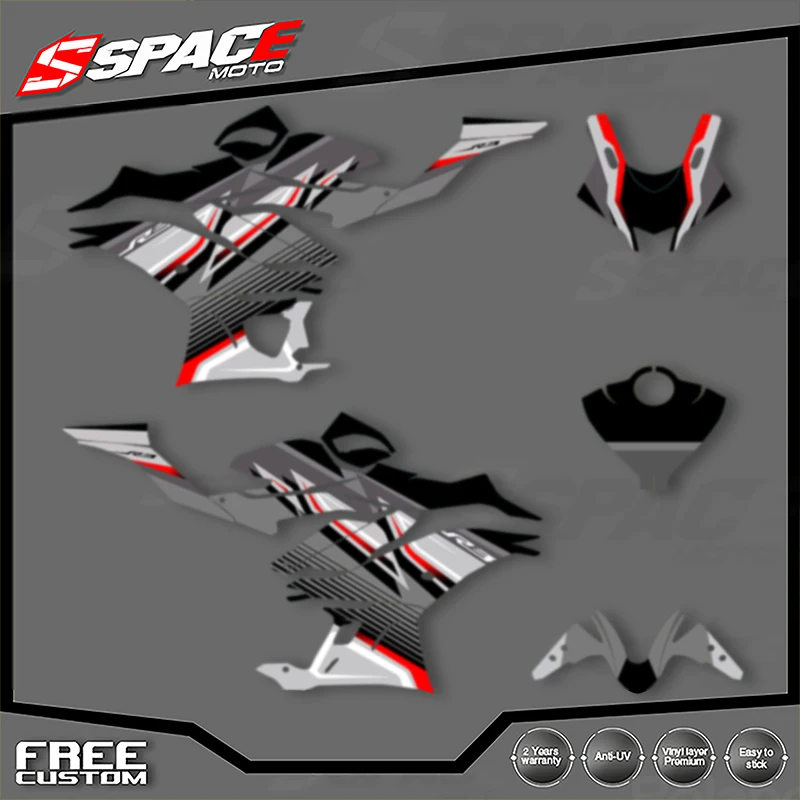 SPACE Custom Motorcycle Graphics For YAMAHA 2019 2020 2021 2022 2023 R3 ...