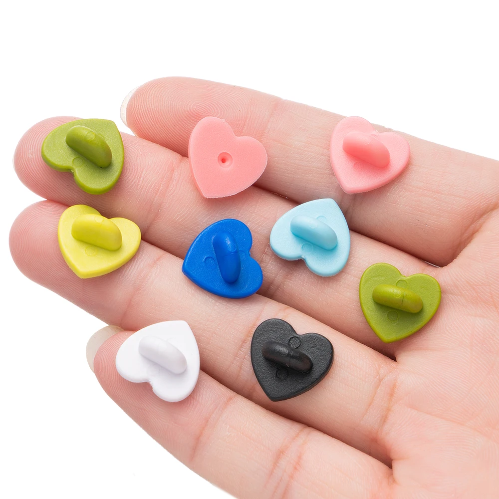 50 Teile/los Gummi Brosche Schnalle Taste Verschluss Pin Backs Kupplung Kappe Zurück Stopper Zubehör DIY Frauen Schmuck, Die Entdeckungen – Detail 8