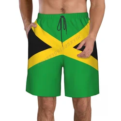 Summer Men's Jamaica Flag Beach Pants Shorts Surfing M-2XL Polyester Swimwear Running